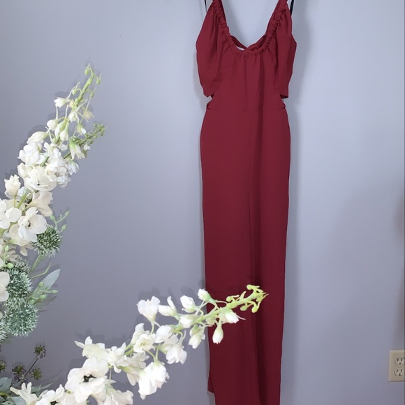 BCBG Cutout Crisscross Back Jumpsuit - Picture 3 of 13